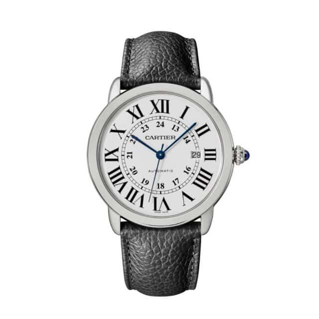 Cartier Tank leather strap brown replacement for sale