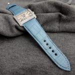 Cartier Tank Must 23mm Green Alligator leather strap watch band for sale (5)