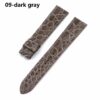 Alligator Hermes leather strap replacement Cape cod single tour dark gray watch band