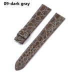 Alligator Hermes leather strap replacement Cape cod single tour dark gray watch band