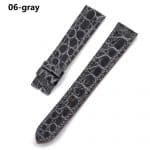 Genuine Grade A round scale Grey alligator crocodile leather strap and watch band replacement for Cartier Ballon Bleu 33mm 36mm 43mm mens and womens luxury watches handmade aftermarket watch bands and straps