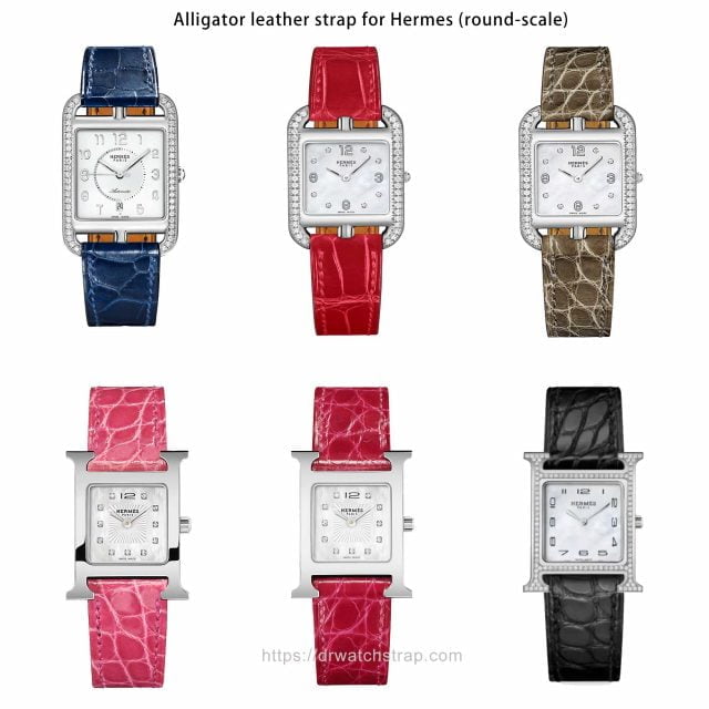 Alligator Hermes leather strap replacement Cape cod single tour watch band