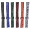 Custom alligator Round-scale Hermes watch band replacement single tour leather strap compatible for Hermes Heure H and Hermes Cape Cod Arceau luxury watches red brown white pink purple black green watch band online at a discount price