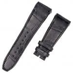 Custom handmade black alligator watch bands for Franck Muller Conquistador 9900 SC DT GPG strap