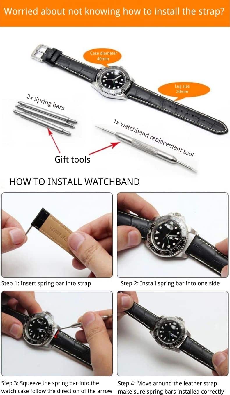 How to install watch strap