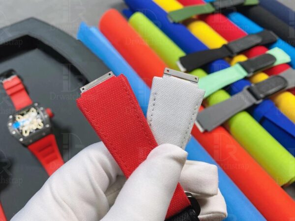 Customized Richard Mille rm velcro strap nylon replacement Richard Mille straps for sale white red yellow orange blue black Nylon for RM 035 030 055 011 016 059 067 watch band at a low price