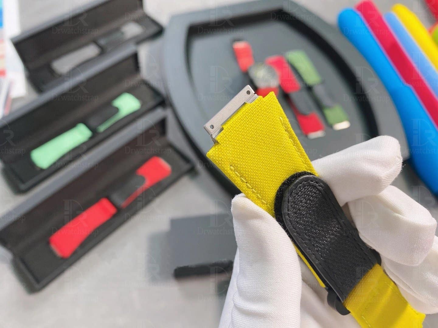 Customized Richard Mille rm velcro strap nylon replacement Richard Mille strap for sale white red yellow orange blue black Nylon for RM 035 030 055 011 016 059 067 watch band at a low price