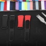 Canvas Pattern Rubber blue Velcro & Elastic strap