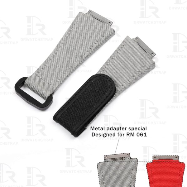 Buy Custom Gray velcro watch band for Richard Mille strap RM 061 RM061 RM059