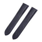 Custom replacement blue leather watch strap with rivets made of premium calfskin material