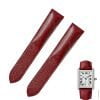 Cartier Tank solo Ronde leather strap red calfskin replacement for sale