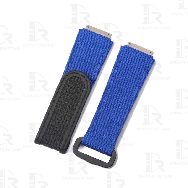 Cusotm replacement white cvanvas nylon Blue bands for Richard Mille RM 035 straps
