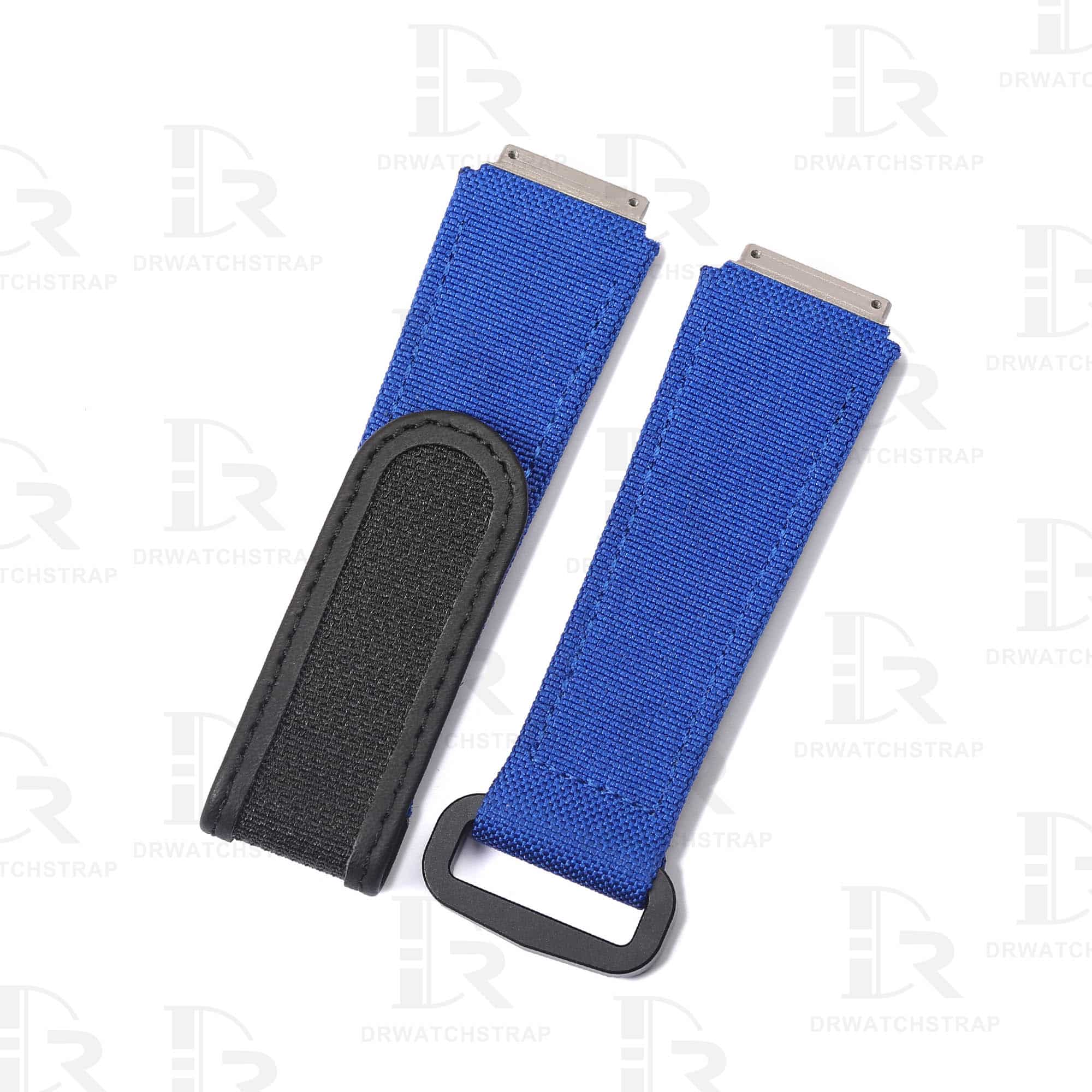 Cusotm replacement white cvanvas nylon Blue bands for Richard Mille RM 035 straps
