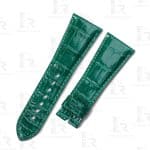 Buy Custom Cartier Tank Must High gloss Green leather watchbands 23mm handcrafted for sale (2)