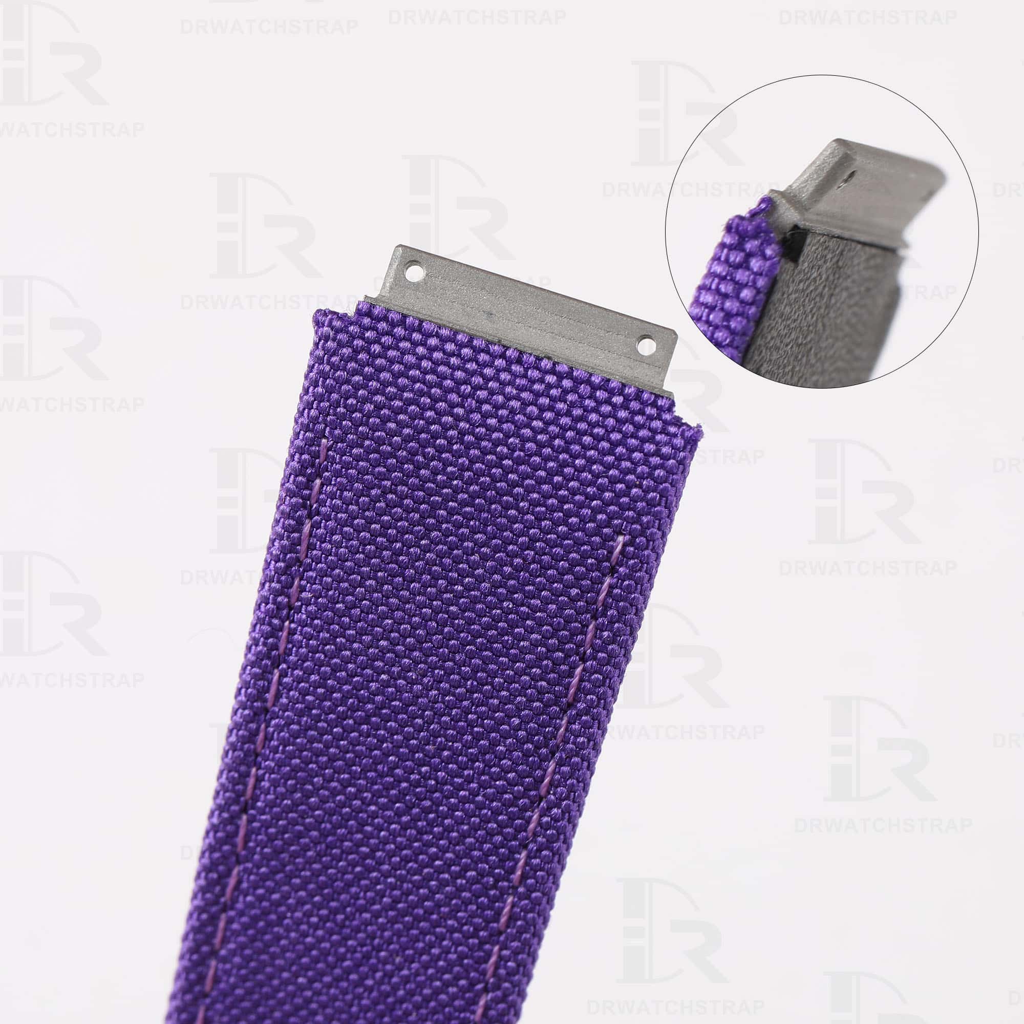 Custom Richard Mille Purple Velcro strap Nylon for RM 035 030 055 011 016 059 067 watch band