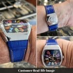Custom leather strap for Franck Muller Long Island watch strap
