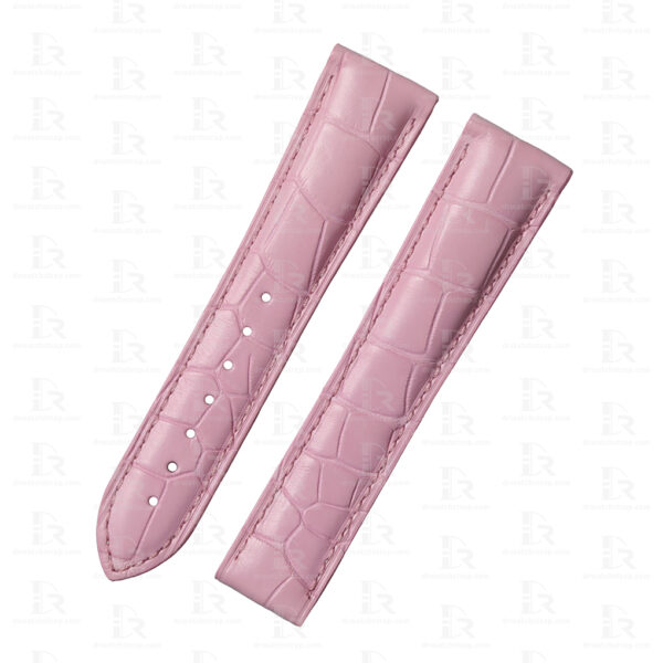 Custom Pink Alligator leather watch strap Replacement for Omega speedmaster strap Custom Pink Alligator leather watch strap Replacement for Omega speedmaster strap