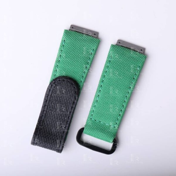 Richard Mille RM030 055 035 067 010 green canvas velcro strap nylon watch band replacement