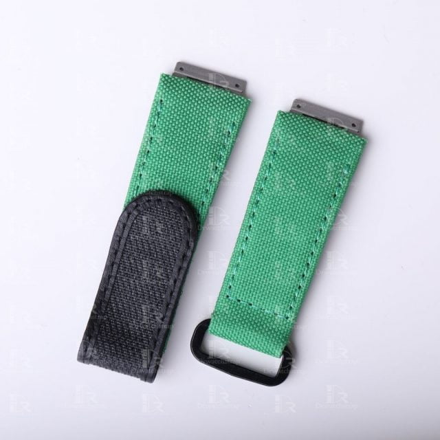 Richard Mille RM030 055 035 067 010 green canvas velcro strap nylon watch band replacement