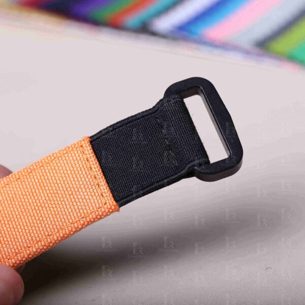 Aftermarket canvas elastic strap for Richard Mille rm010 030 035 055 067 orange velcro strap nylon watch band