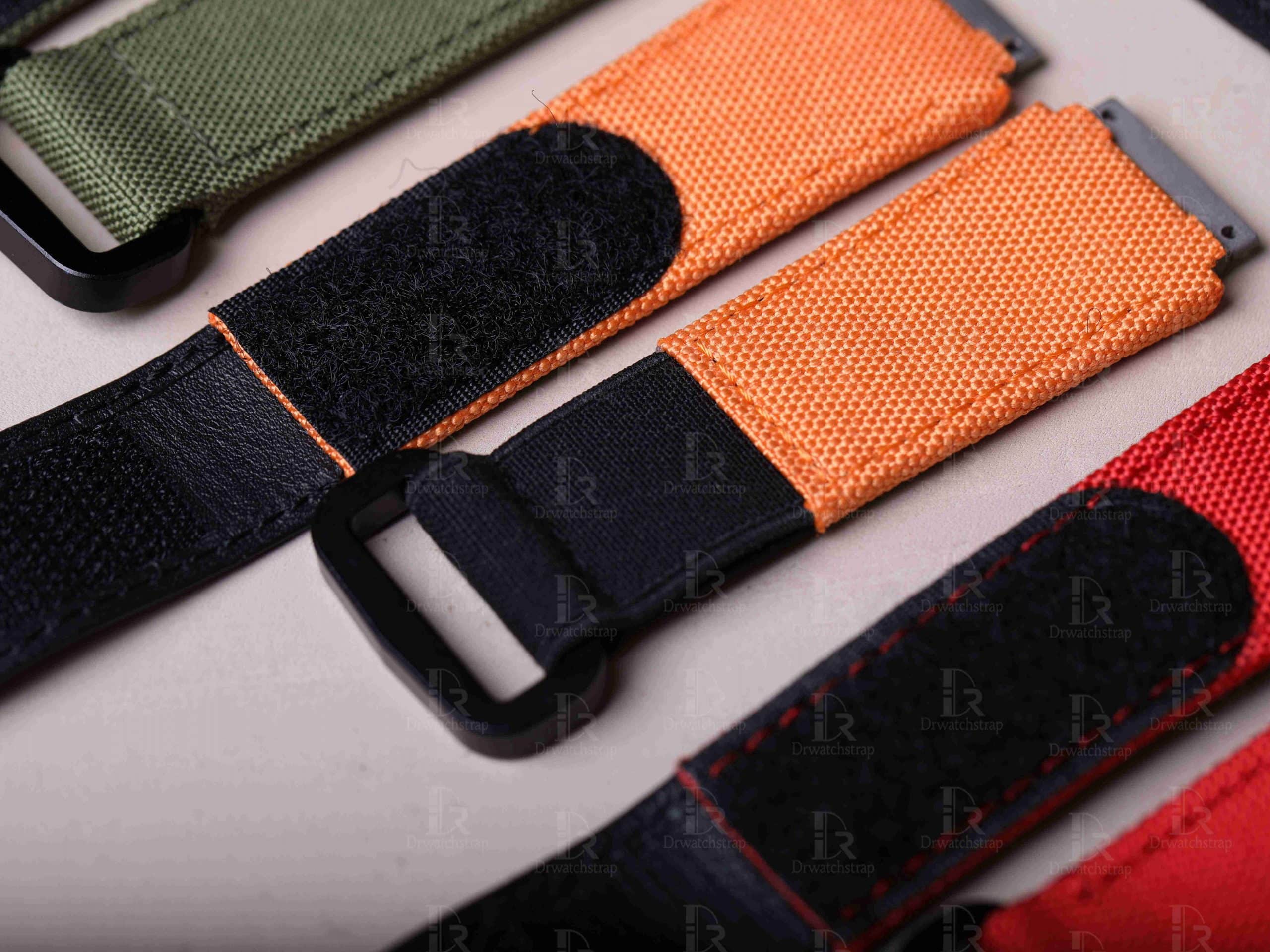 Custom best material Richard Mille rm nylon canvas elastic strap orange replacement watch bands for Richard Mille RM 035 030 055 011 067 067-02 and more models band online for a discount price