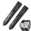 Custom Genuine handmade black alligator crocodile Belly-scale Quickswitch leather strap and watch band replacement 19mm 20mm for Cartier Roadster Chronograph, XL, 2510, GMT 19mm 20mm mens and womens watch for sale, quick release systoem easy change between rubber, kevlar and braceleet straps - Shop the premium straps and watchbands Free shipping to US, UK and whole world