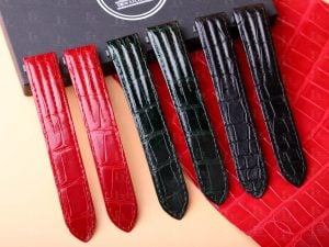 Cartier Roadster red alligator leather strap replacement watch band for sale (2)