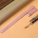 Custom handmade replacement Pink Alligator leather strap for Hermes Cape Cod Heure H Double wrap tour watch band