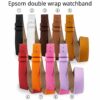 Handmade Hermes cape cod H replacement double loop leather watch strap