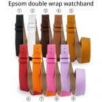 Handmade Hermes cape cod H replacement double loop leather watch strap