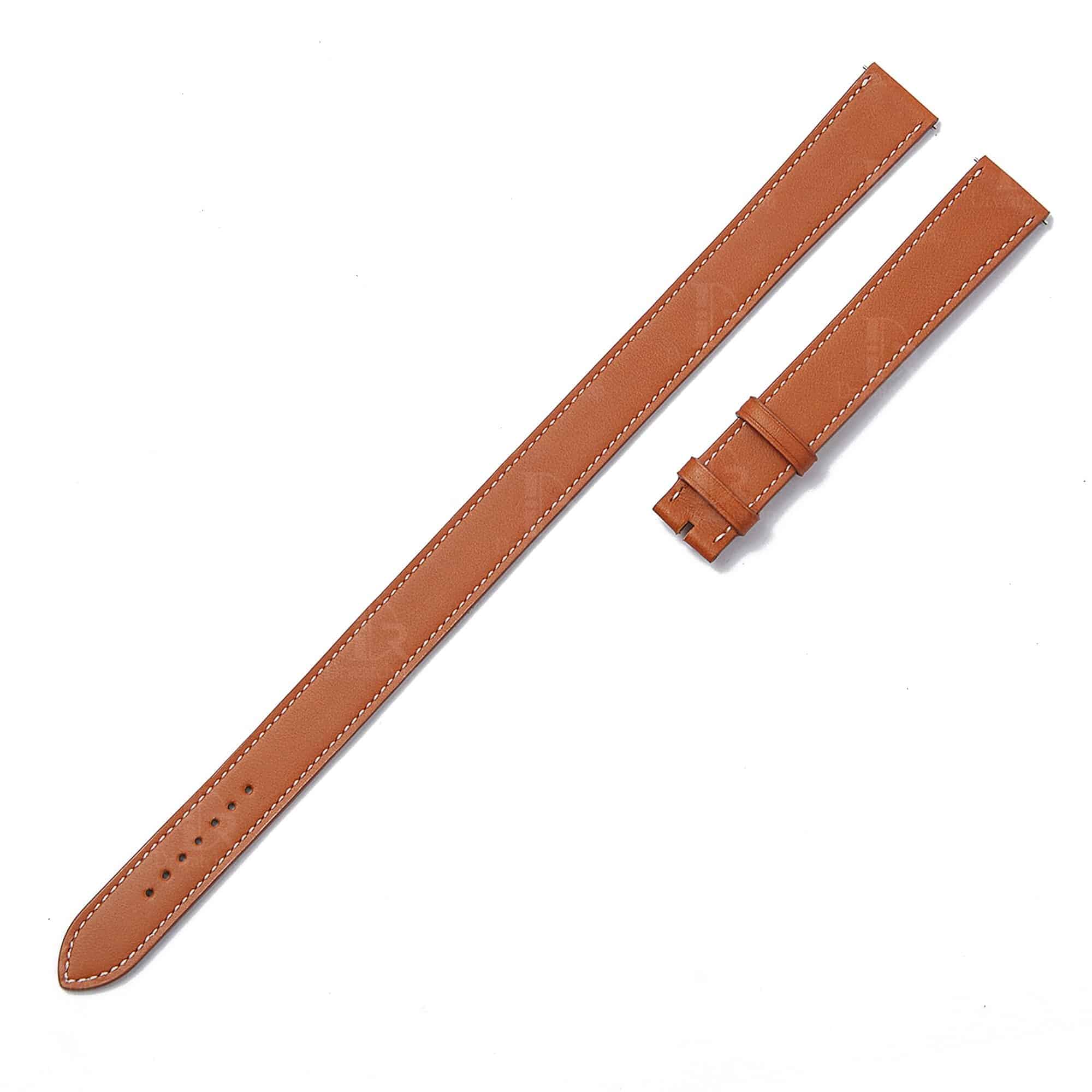 Custom Premium high-end quality calfskin replacement brown leather Hermes watch band and Hermes strap for Hermes Cape cod, Heure H, Arceau watches for sale - double wrap and double tour sport watch band online