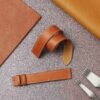 Custom Premium high-end quality calfskin replacement brown leather Hermes watch band and Hermes strap for Hermes Cape cod, Heure H, Arceau watches for sale - double wrap and double tour sport watch band online