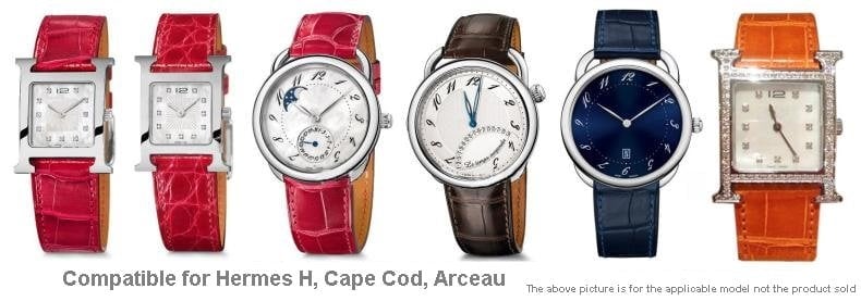 Hermès NEW HERMES STRAP FOR ARCEAU WATCH IN BLUE SWIFT LEATHER JEAN WATCH  ref.311822 - Joli Closet