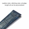 Custom Alligator leather strap Quickswitch for Cartier Santos (Black, blue, red, white, yellow and more colors)
