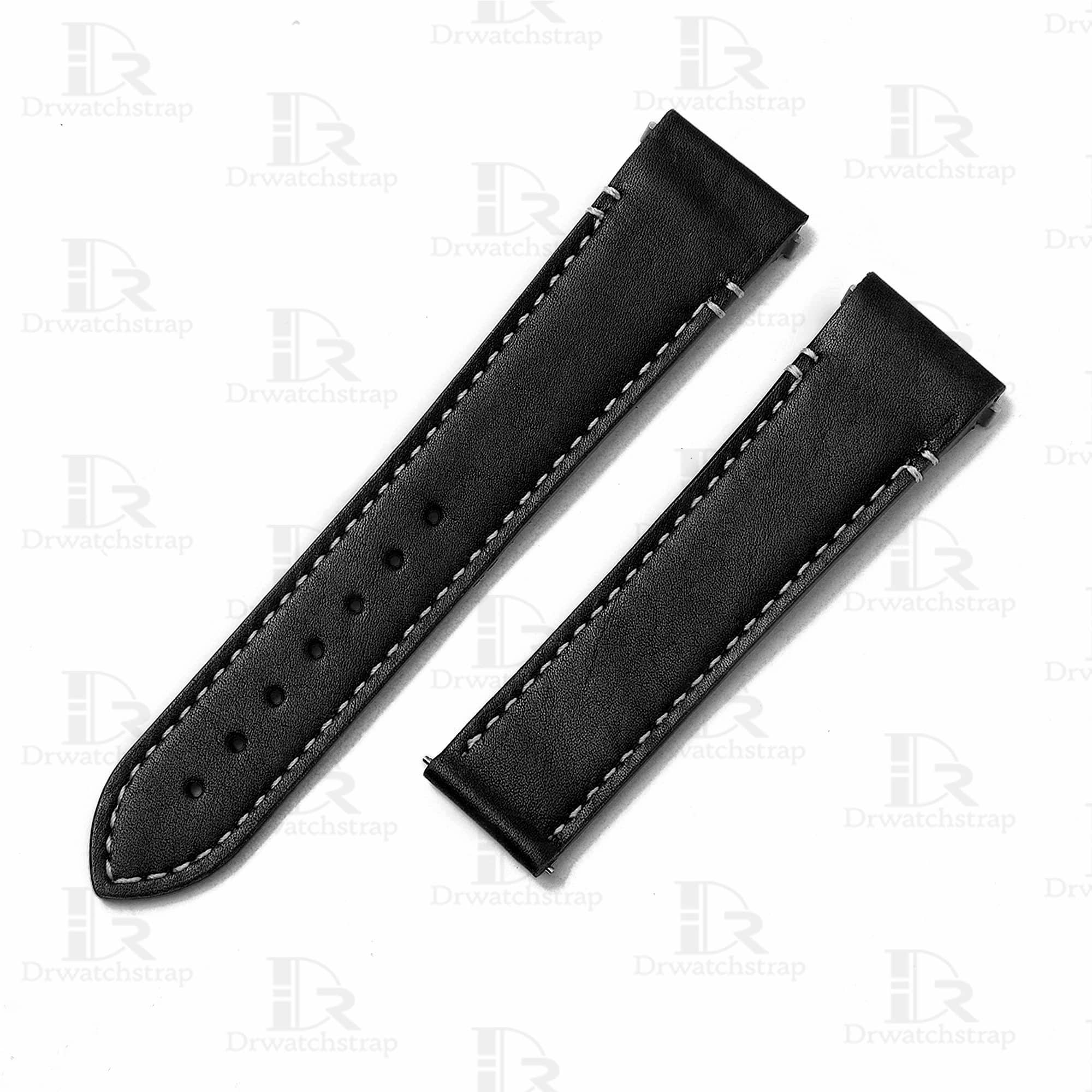 NEW Cartier Santos quickswitch black leather replacement watch band for sale custom handmade
