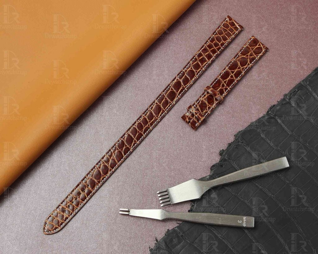 Hermès Pink Alligator H Hour MM Watch Strap - Ann's Fabulous Closeouts