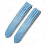 Blue leather watch band for Cartier Tank Ronde Solo de Cartier Small medium large XL 16mm 18mm 20mm 23mm 24mm