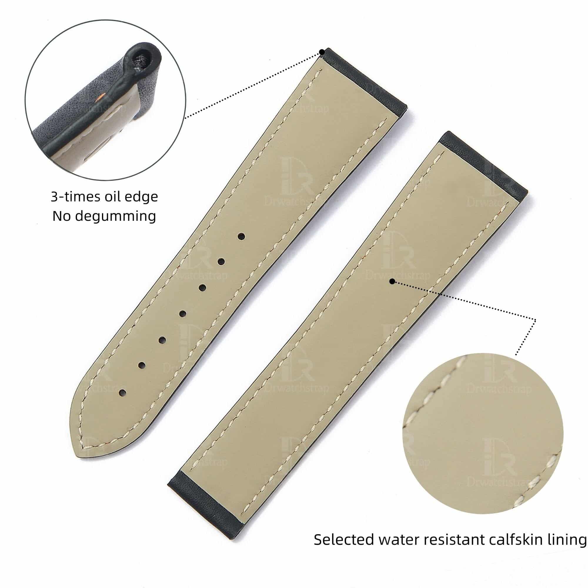 Replacement Omega Speedmaster leather strap 20mm for sale