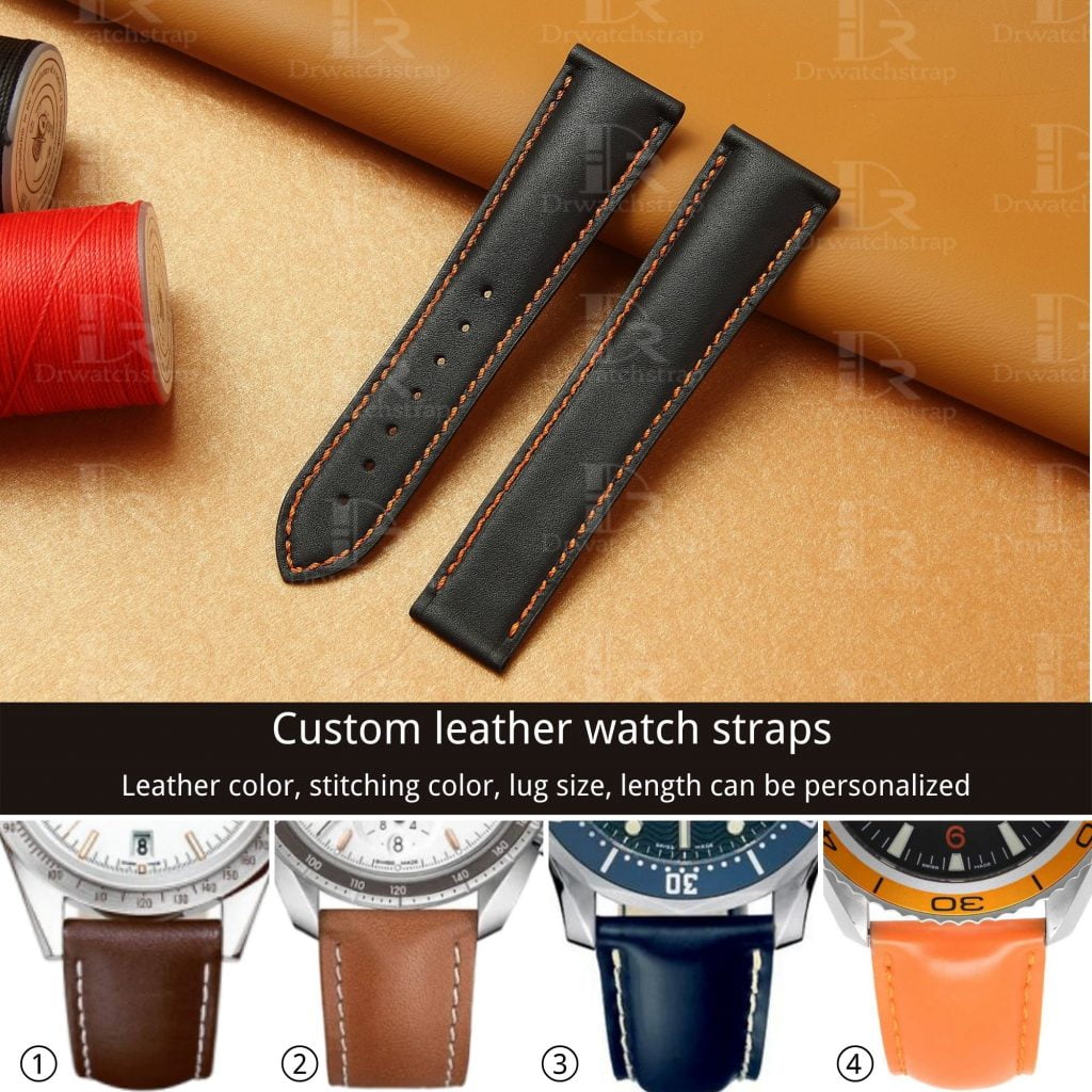 Custom made - Replacement Omega Speedmaster leather strap 20mm for sale