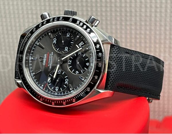 Omega Seamaster black canvas nylon leather strap 20mm