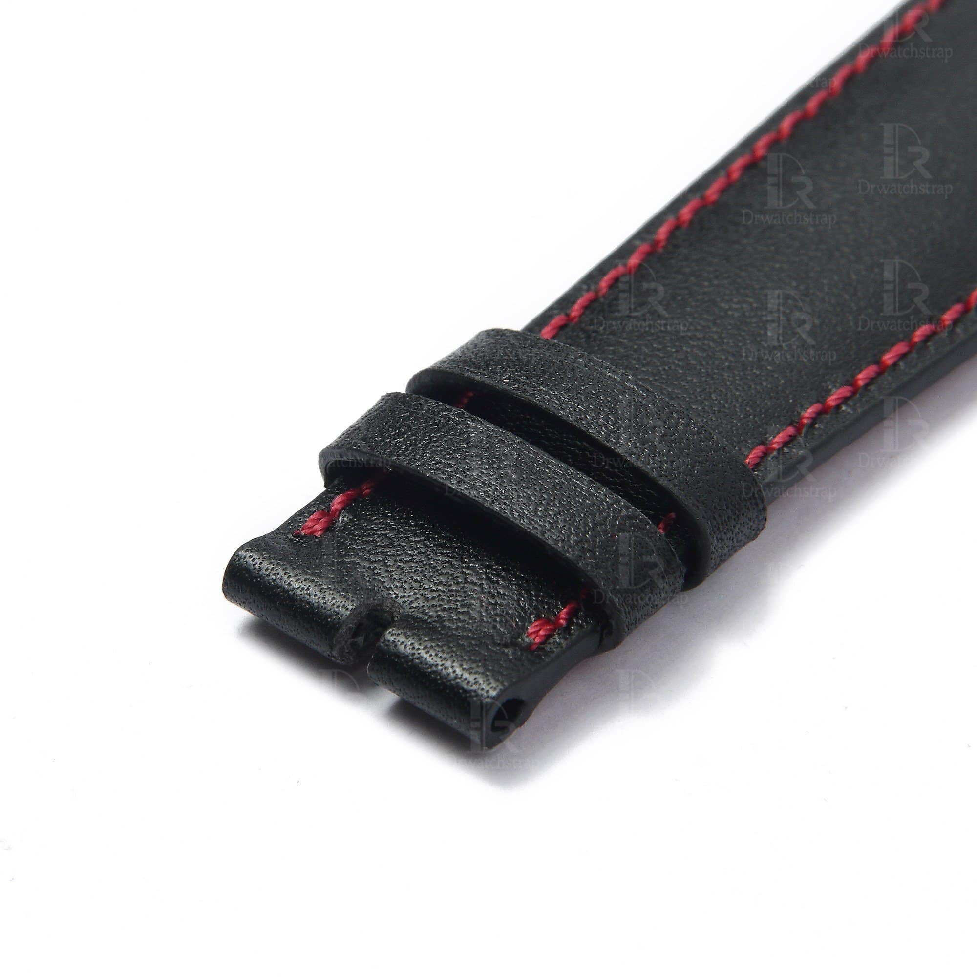 Best quality handmade OEM premium black calfskin replacement Tudor leather strap and watch band with red linning for Black Bay 58 41 GMT Heritage luxury watches 20mm 22mm 24mm online at a low price - Shop the premium watchs traps online