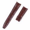 22mm replacement brown leather watch band curved end fit for IWC Portuguese