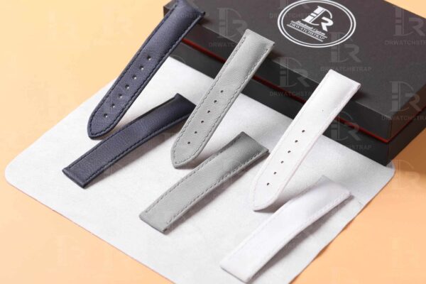 Custom nylon best Omega Speedmaster aftermarket straps 18mm 20mm handmade black canvas - Omega Seamaster watch band replacement online at a discount price aftermarket watch strap
