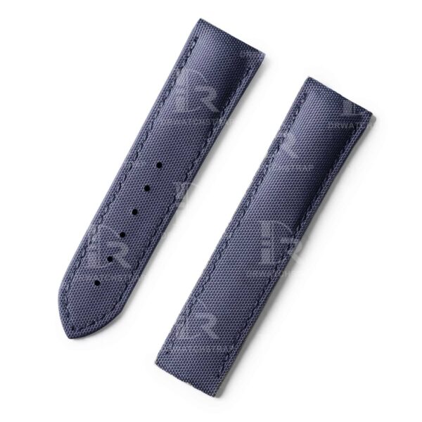Custom nylon best Omega Speedmaster aftermarket straps 18mm 20mm handmade blue canvas - Omega Seamaster watch band replacement online at a discount price aftermarket watch strap