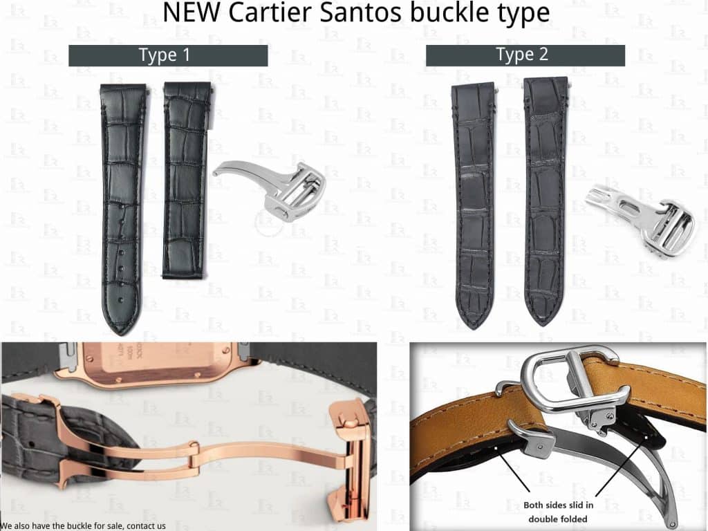 Cartier Santos 2021 Single folded vs double folded deployment buckle