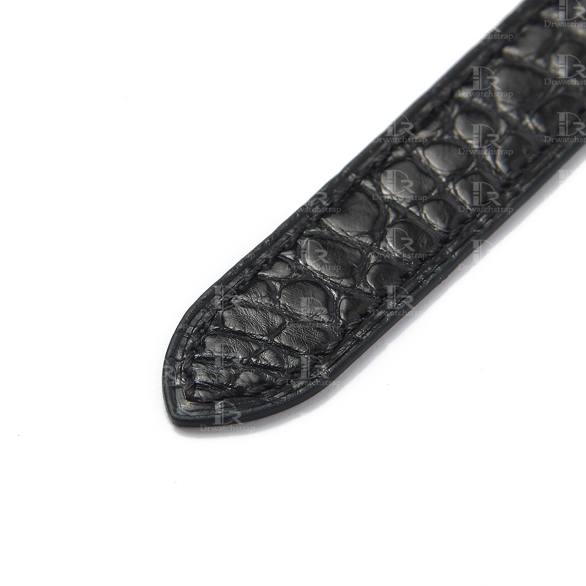 The genuine best quality OEM handmade Grade A level American Alligator Crocodile black roubd-scale Cartier leather watch strap and watch band replacement for Cartier Ballon Bleu de luxyry watches online - Shop the OEM custom straps and watchbands from dr watchstrap at a low price