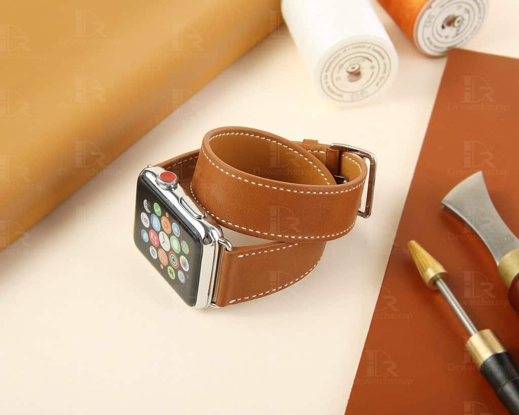 Vogue Wrap Genuine Leather Double Wrap for Apple Watch Band –