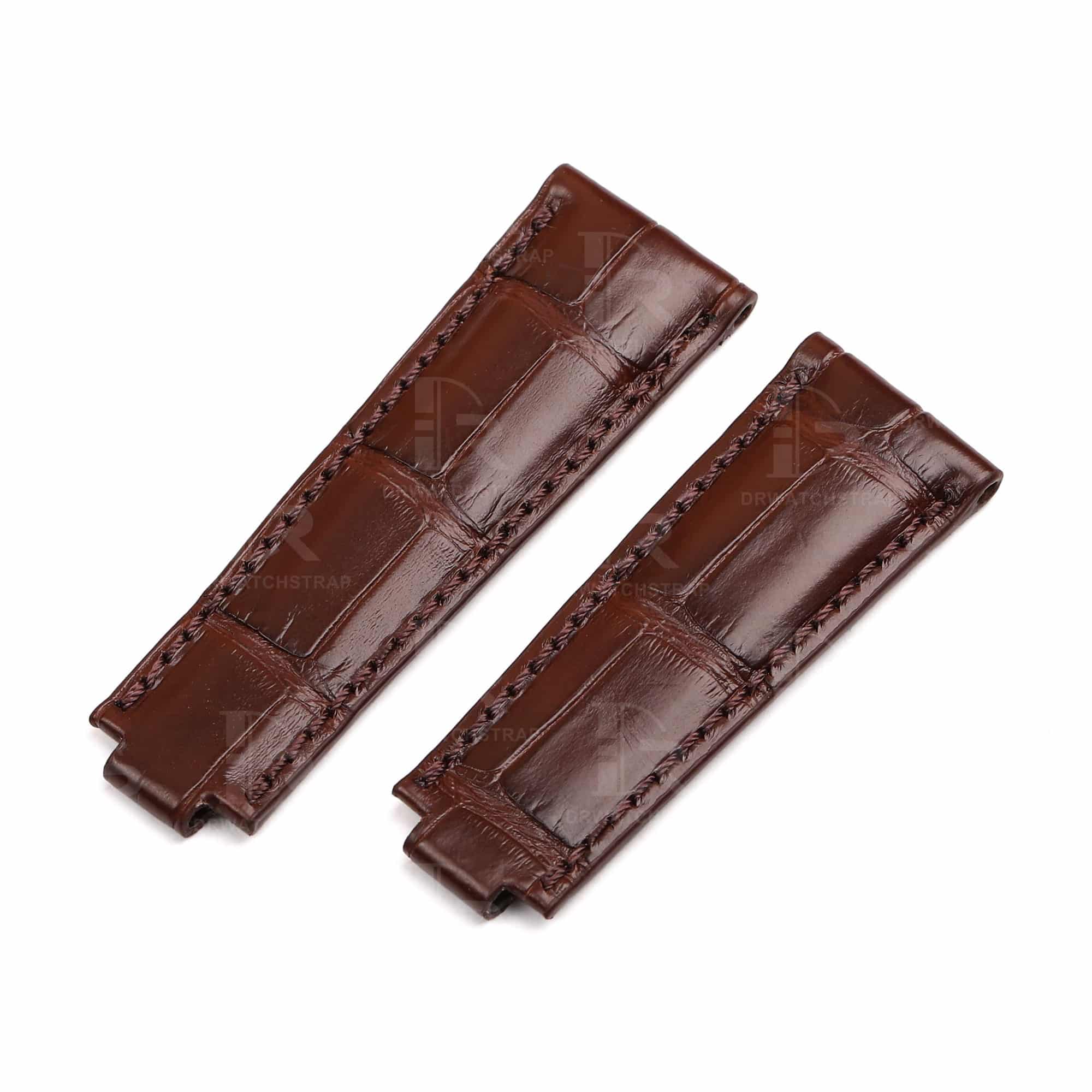 Buy Replacement Rolex Submariner watch band Brown alligator leather 20mm 21mm