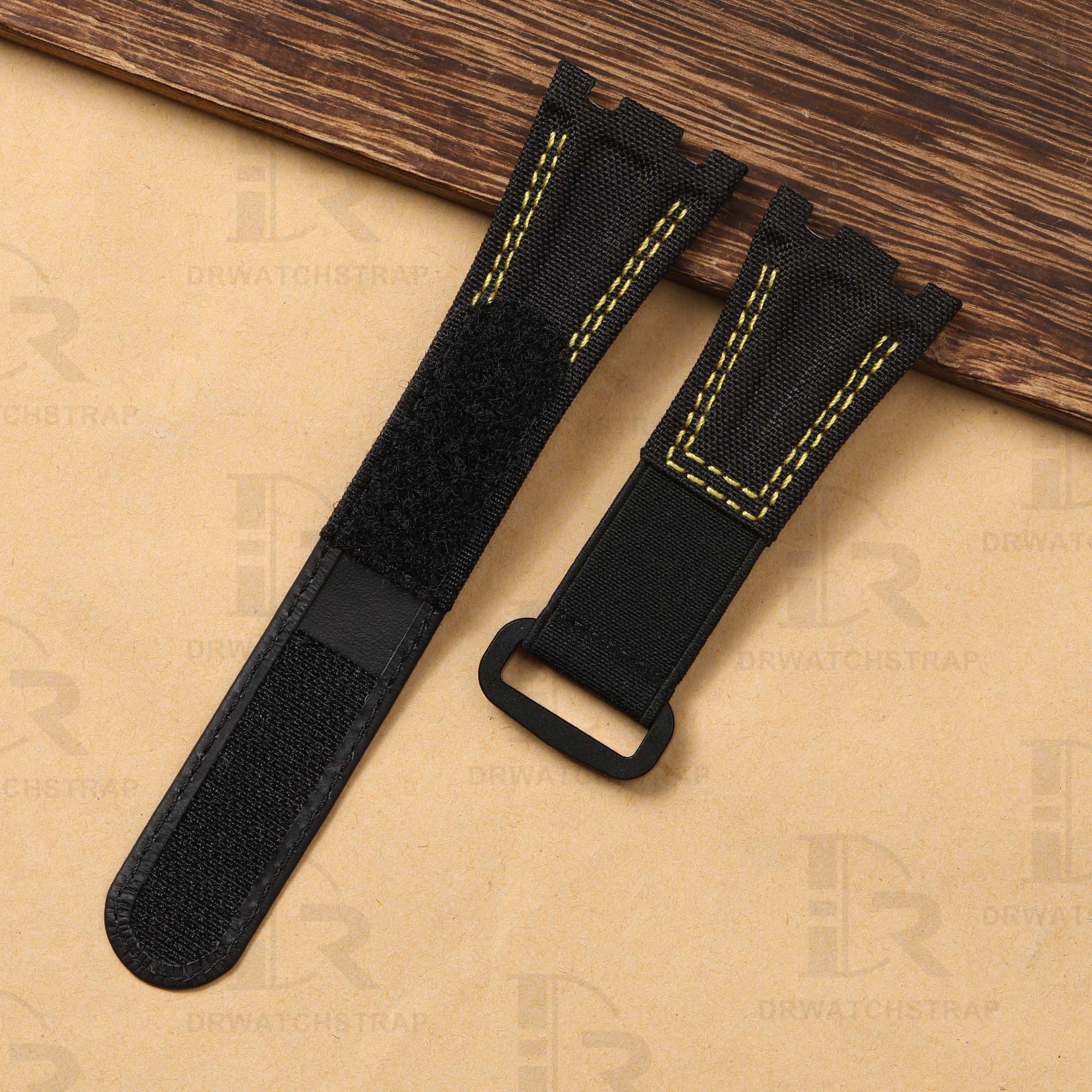 Buy custom Audemars Piguet Black Royal Oak Offshore strap Canvas Velcro watch band