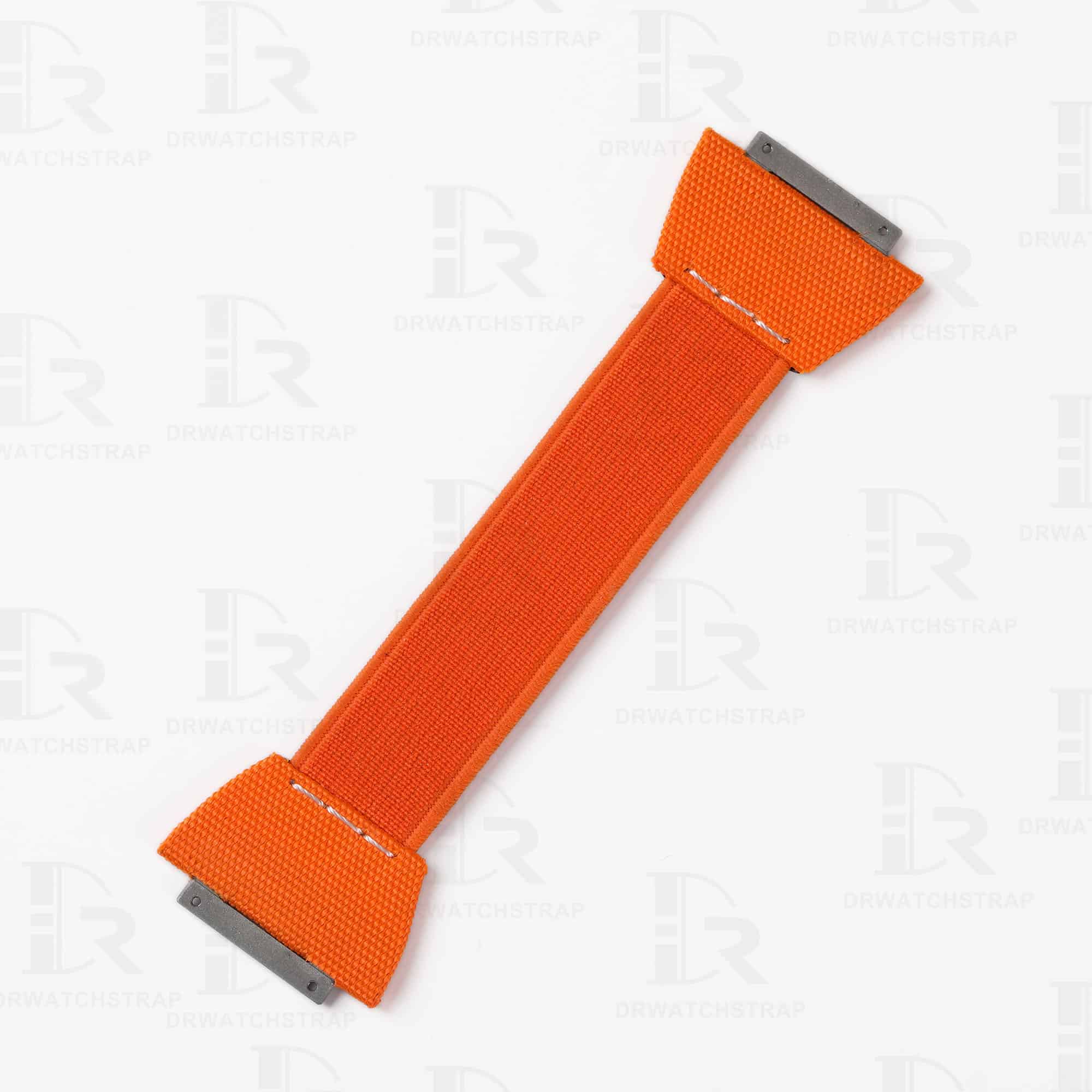 Custom Richard Mille elastic strap Orange Nylon watch band fit RM016 canvas strap